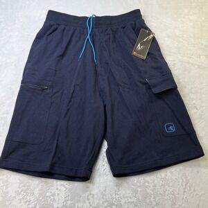 AND1 Elite Cargo Shorts Navy Blue Mens Large Athletic NWT Basketball Baggy